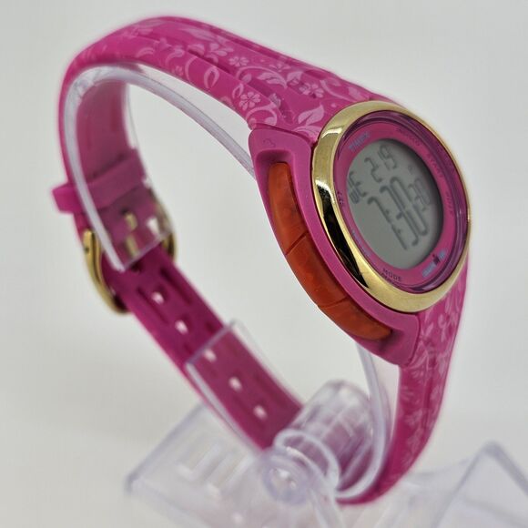 Timex Ironman 30th Anniversary Women's Digital Watch 38MM Pink Bands New Battery - Picture 3 of 15